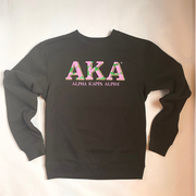 AKA Roses Ivies and Links Sweatshirt In Black