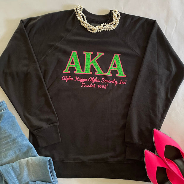 AKA Ivy Leaves Sweatshirt In Black